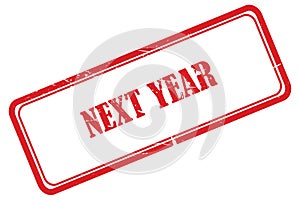 next year stamp on white