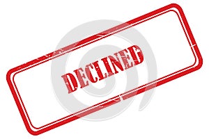 declined stamp on white