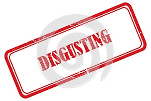 disgusting stamp on white