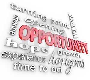 Opportunity Words Experience Chance for New Opening