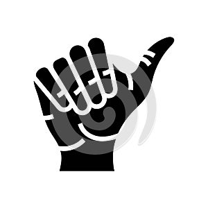 opposable thumb human evolution glyph icon  illustration