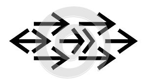 Opposing Arrows Icon for Exchange and Transition, vector design Generative AI