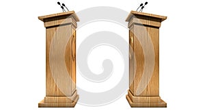 Opposing Debate Podiums