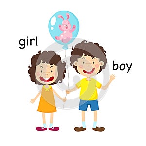 Opposite boy and girl