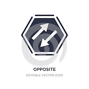 opposite directions icon on white background. Simple element illustration from UI concept