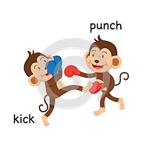 Opposite kick and punch