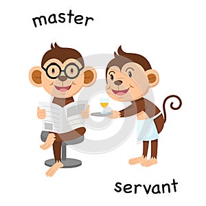 Opposite master and servant illustration