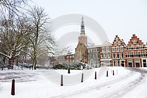 Opstandingskerk Leiden snow
