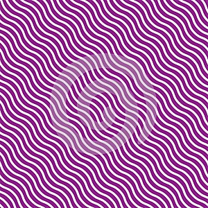 Opt art wavy lines in purple violet color vector pattern