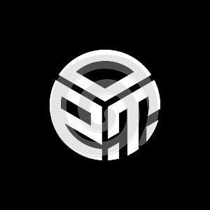 OPT letter logo design on black background. OPT creative initials letter logo concept. OPT letter design