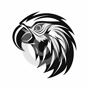 Optic Art Eagle Head Tattoo Icon - High Resolution Silhouette Design