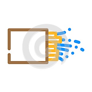 optic cable color icon vector illustration