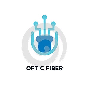 optic fiber bandwidth icon. optic fiber bandwidth concept symbol