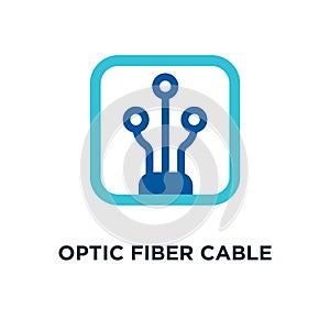 optic fiber cable linear icon. optic fiber cable linear concept