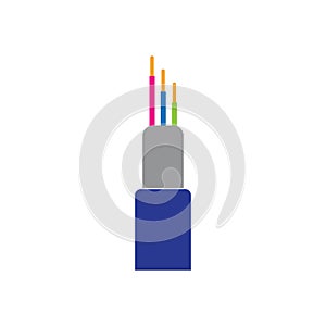 optic fiber cable vector icon illustration design template