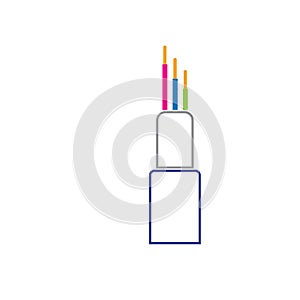 optic fiber cable vector icon illustration design template