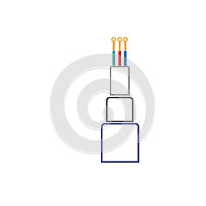 optic fiber cable vector icon illustration design template