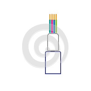 optic fiber cable vector icon illustration design template