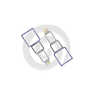 optic fiber cable vector icon illustration design template