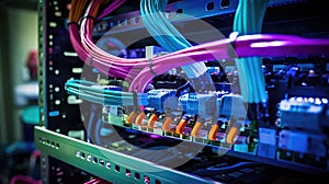 optic structured cabling network photo
