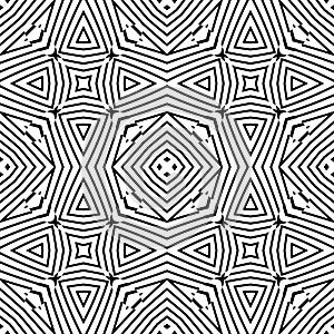 Optical art abstract striped seamless deco pattern