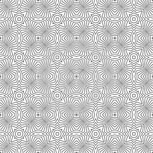 Optical art abstract striped seamless deco pattern