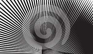 Optical art background black and white vector