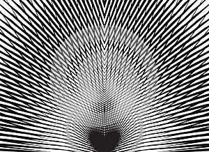 Optical art background black and white vector