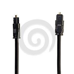 Optical audio cable with a round connector