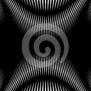 Optical background with monochrome geometric lines. Moire pattern