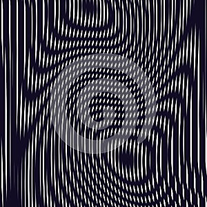 Optical background with monochrome geometric lines. Moire pattern