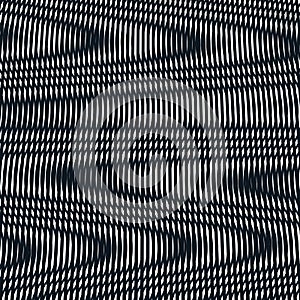 Optical background with monochrome geometric lines. Moire pattern