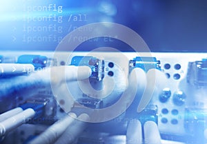 Optical cable close up.