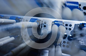 Optical cable close up.