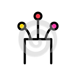 Optical cable icon, technology information wire web network, digital internet vector illustration