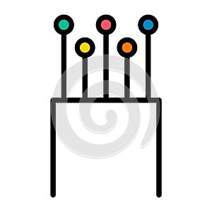 Optical cable icon, technology information wire web network, digital internet vector illustration