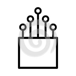 Optical cable icon, technology information wire web network, digital internet vector illustration