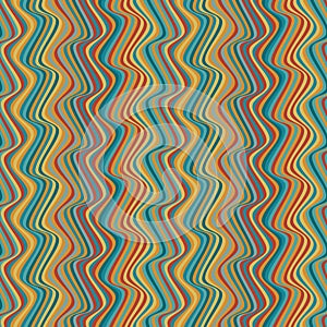 Abstract Vertical multicolor wavy stripes. Vector pattern. Modern texture.