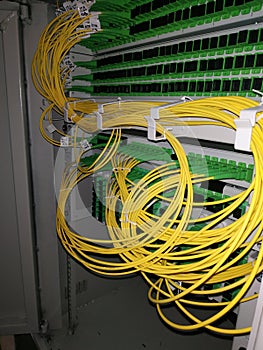 Optical cross with UPC patchcords photo