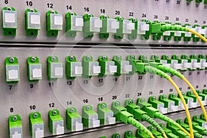 Optical distribution panel with optic cables