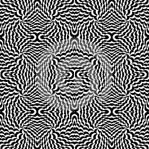 Optical effect background in black and white