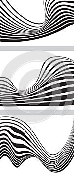 Optical effect mobius wave stripe