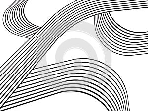Optical effect mobius wave stripe design movement