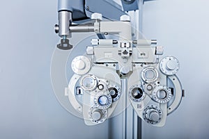 Optical equipment for testing vision. photo