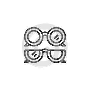 Optical eye glasses outline icon