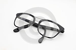 Optical eyeglasses on a white background