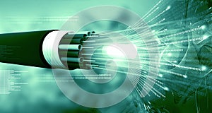 Optical fiber cable with binary cods