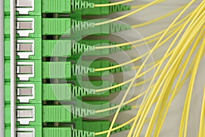 Optical fiber communication distribution frame panel