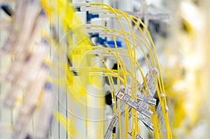 The optical fiber connect to card equipment are used in telecommunication.