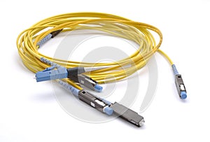 Optical fiber with connectors